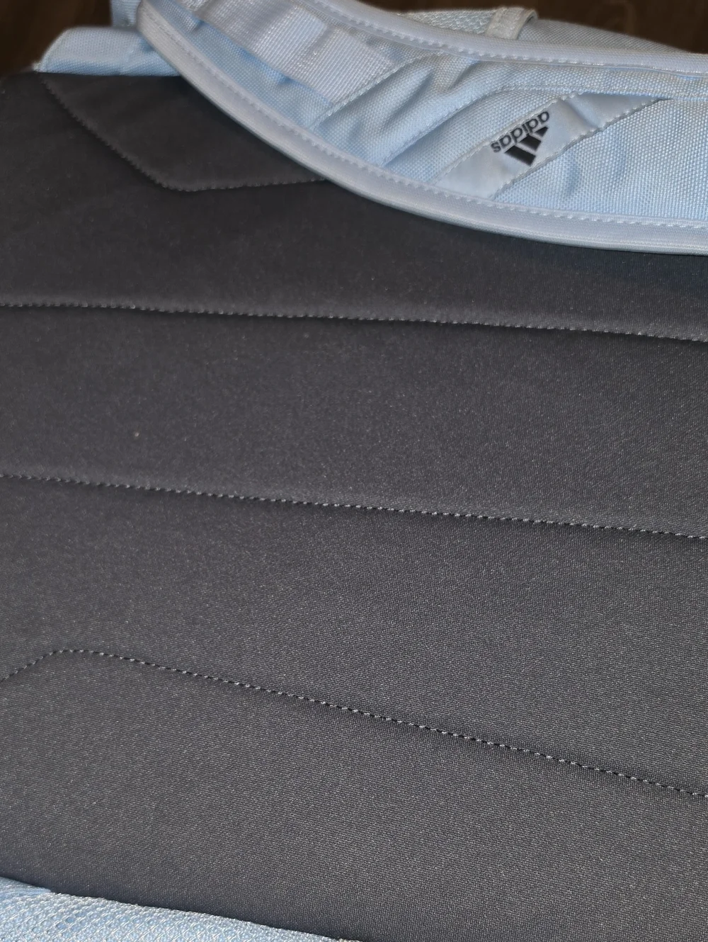 Adidas Womens Backpack, Baby Blue And Gray!! Preowned,4 Zippered Closures